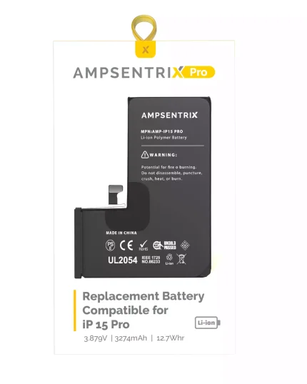 Replacement Battery Compatible For iPhone 15 Pro (EzeePro Pro)
