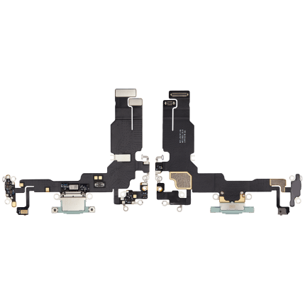 Charging Port Flex Cable Compatible For iPhone 15 (Premium) (Green)