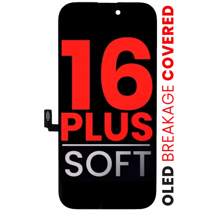 OLED Assembly Compatible For iPhone 16 Plus (Aftermarket Pro: XO7 Soft)