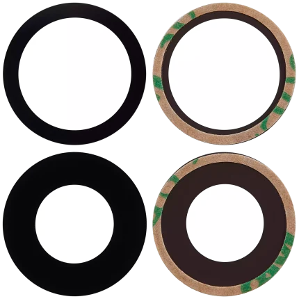 Back Camera Lens (Glass Only) With Adhesive Compatible For iPhone 16 / 16 Plus (2 Piece Set) (Real Sapphire) (Premium)
