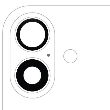 Back Camera Lens (Glass Only) With Adhesive Compatible For iPhone 16 / 16 Plus (2 Piece Set) (Aftermarket Plus) (10 Pack)