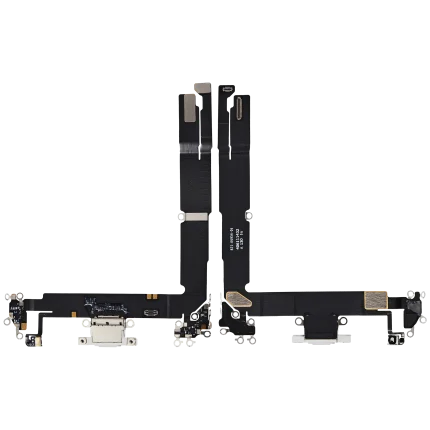 Charging Port Flex Cable Compatible For iPhone 16 Plus (Premium) (White)