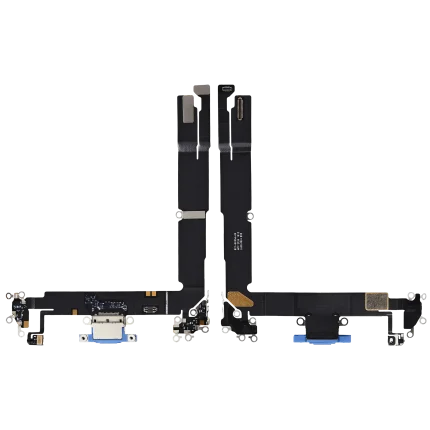 Charging Port Flex Cable Compatible For iPhone 16 Plus (Premium) (Ultramarine)