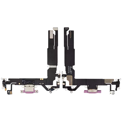 Charging Port Flex Cable Compatible For iPhone 16 (Premium) (Pink)