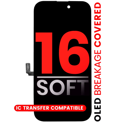 OLED Assembly Compatible For iPhone 16 (Aftermarket Pro: XO7 Soft)