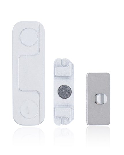 Hard Buttons Set (Power / Volume / Vibrator) Compatible For iPhone 5 (Silver)