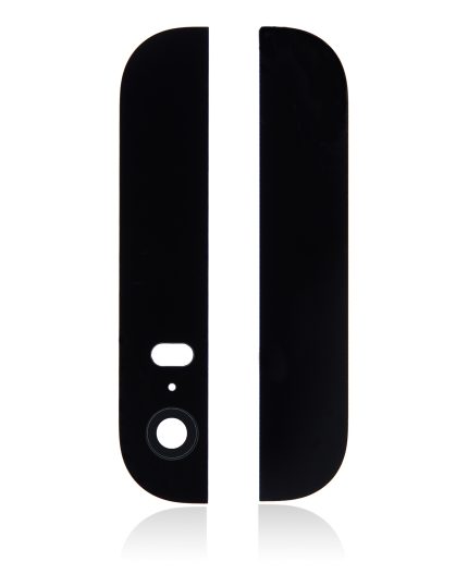 Back Glass (Up + Down) Compatible For IPhone 5S (Black)