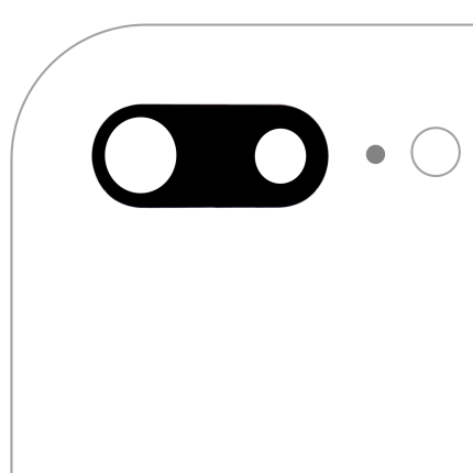 Back Camera Lens With Adhesive (Glass Only) Compatible For iPhone 7 Plus / 8 Plus (10 Pack) (Aftermarket Plus)