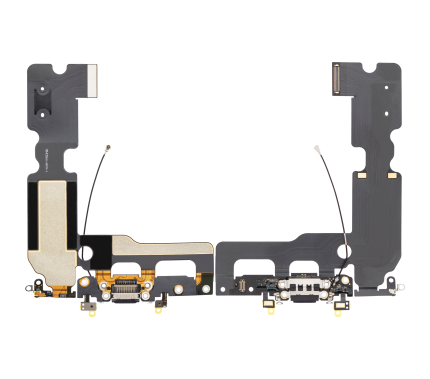 Charging Port Flex Cable Compatible For iPhone 7 Plus (Premium) (Jet / Matte Black)