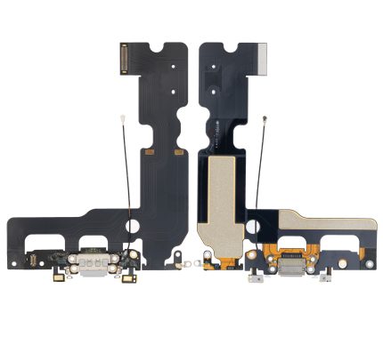 Charging Port Flex Cable Compatible For iPhone 7 Plus (Premium) (Silver)