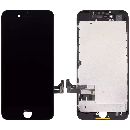 LCD Assembly With Steel Plate Compatible For iPhone 7 (Aftermarket Pro: XO7 Incell) (Black)
