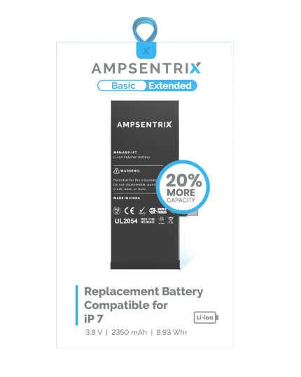 Replacement Battery Compatible For iPhone 7 (EzeePro Basic Extended)