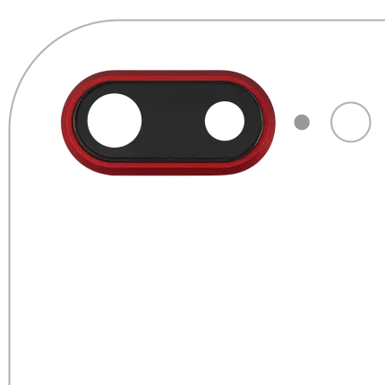 Back Camera Lens With Bracket & Bezel Compatible For iPhone 8 Plus (Aftermarket Plus) (Red) (10 Pack)