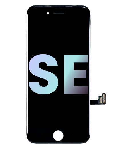 LCD Assembly With Steel Plate Compatible For iPhone SE (2020) (Service Pack) (Black)