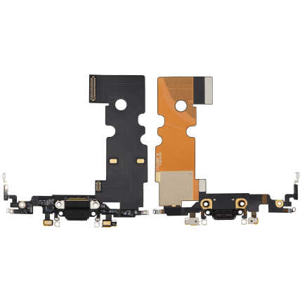 Charging Port Flex Cable Compatible For iPhone SE (2020) (Premium) (Black)