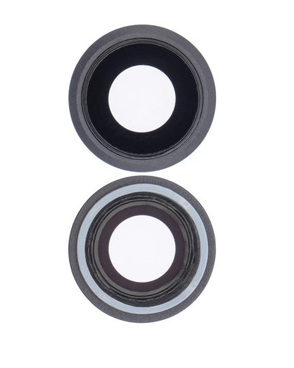 Back Camera Lens With Bracket & Bezel Compatible For iPhone 8 / SE (2020) / SE (2022) (Aftermarket Plus) (Space Gray) (10 Pack)