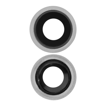 Back Camera Lens With Bracket & Bezel Compatible For iPhone 8 / SE (2020) / SE (2022) (Aftermarket Plus) (Silver) (10 Pack)