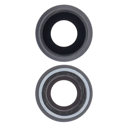 Back Camera Lens With Bracket & Bezel Compatible For iPhone 8 / SE (2020) / SE (2022) (Space Gray) (10 Pack) (Real Sapphire l Premium)