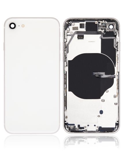 Back Housing W/ Small Components Pre-Installed Compatible For iPhone SE (2022) (Used OEM Pull: Grade B) (Starlight)