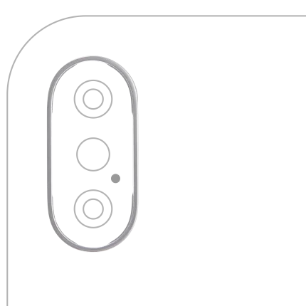 Back Camera Bezel Ring Only Compatible For iPhone X (Silver) (10 Pack)