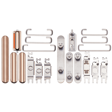 Hard Buttons (Power / Volume / Switch) Compatible For iPhone X (Gold)